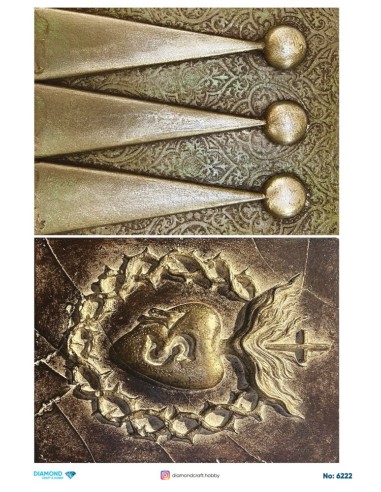 6222 Diamond Pirinç Dekopaj Kağıdı 30x42cm