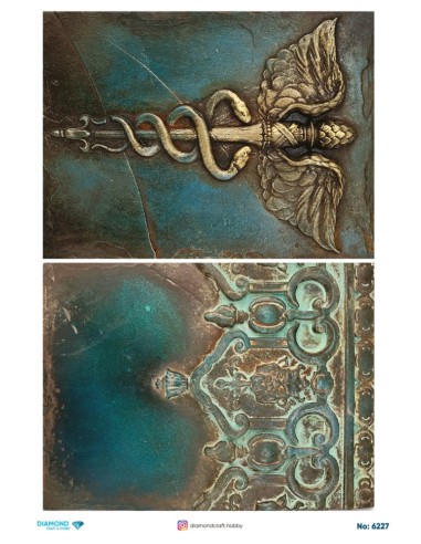 6227 Diamond Pirinç Dekopaj Kağıdı 30x42cm