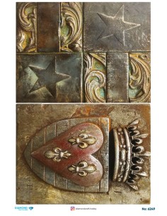 6249 Diamond Pirinç Dekopaj Kağıdı 30x42cm