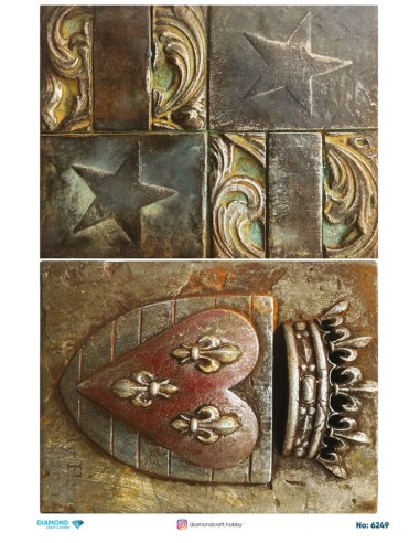 6249 Diamond Pirinç Dekopaj Kağıdı 30x42cm