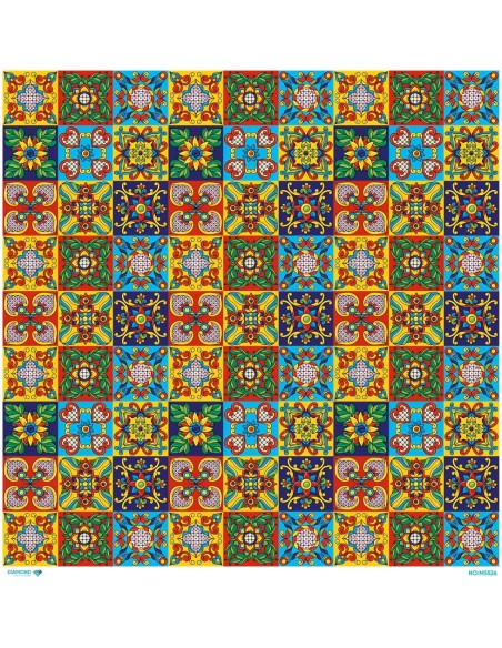 M5526 Diamond Metrelik Büyük Boy Pirinç Dekopaj Kağıdı 90x90cm