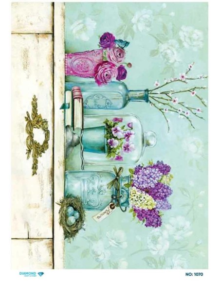 1070 Diamond Pirinç Dekopaj Kağıdı 30x42cm