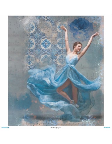 M5576 Diamond Metrelik Büyük Boy Pirinç Dekopaj Kağıdı 90x90cm