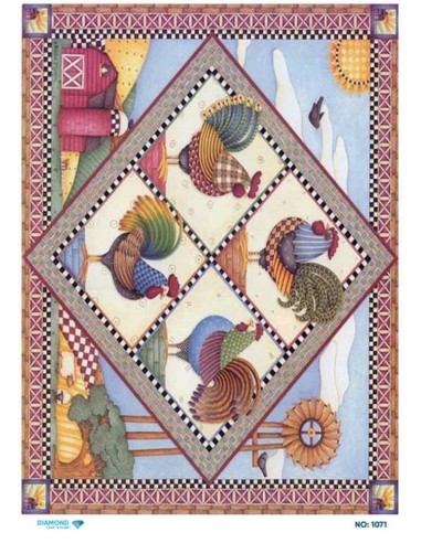 1071 Diamond Pirinç Dekopaj Kağıdı 30x42cm