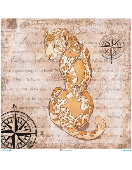 M5614 Diamond Metrelik Büyük Boy Pirinç Dekopaj Kağıdı 90x90cm