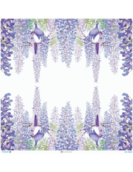 M5652 Metrelik Büyük Boy Diamond Pirinç Dekopaj Kağıdı 90x90cm