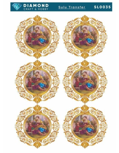 Diamond Sulu Transfer Kağıdı SL0035 25x35cm - Etnik Figürlü