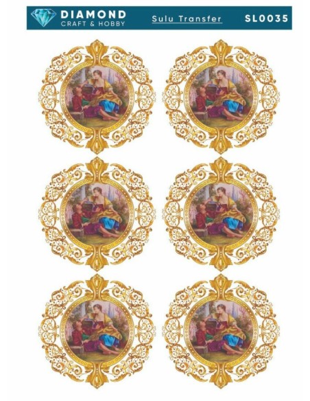Diamond Sulu Transfer Kağıdı SL0035 25x35cm - Etnik Figürlü