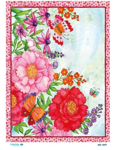 1077 Diamond Pirinç Dekopaj Kağıdı 30x42cm