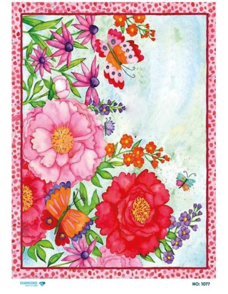1077 Diamond Pirinç Dekopaj Kağıdı 30x42cm