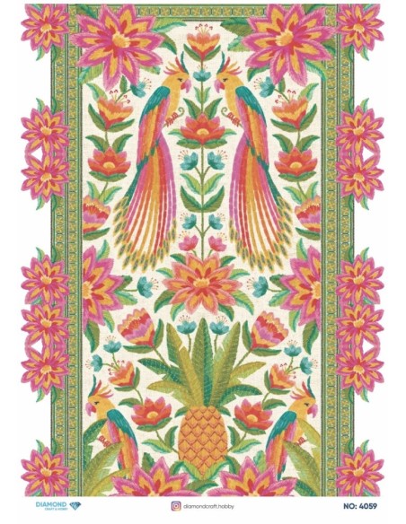 4059 Diamond Pirinç Dekopaj Kağıdı 30x42cm