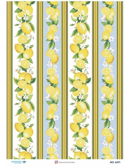 4071 Diamond Pirinç Dekopaj Kağıdı 30x42cm