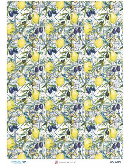 4073 Diamond Pirinç Dekopaj Kağıdı 30x42cm