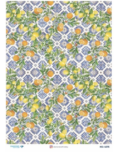 4075 Diamond Pirinç Dekopaj Kağıdı 30x42cm