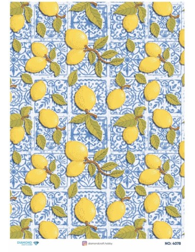 4078 Diamond Pirinç Dekopaj Kağıdı 30x42cm