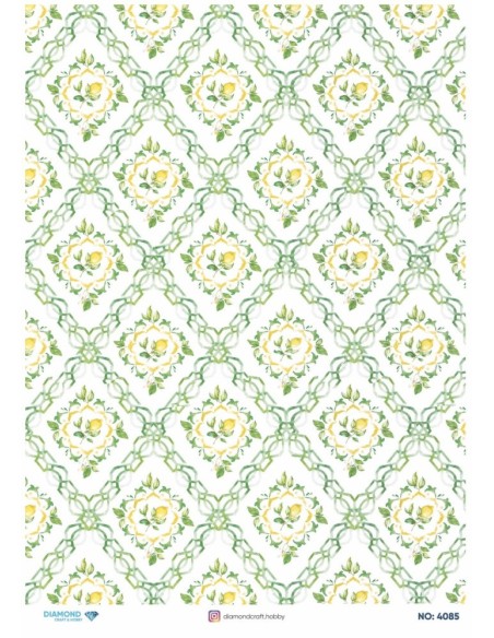 4085 Diamond Pirinç Dekopaj Kağıdı 30x42cm