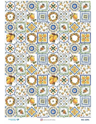 4094 Diamond Pirinç Dekopaj Kağıdı 30x42cm