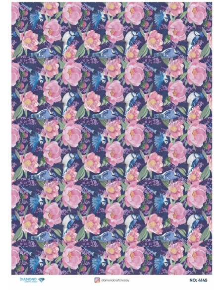 4145 Diamond Pirinç Dekopaj Kağıdı 30x42cm