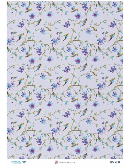 4151 Diamond Pirinç Dekopaj Kağıdı 30x42cm