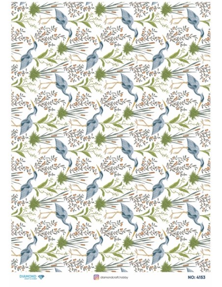 4153 Diamond Pirinç Dekopaj Kağıdı 30x42cm