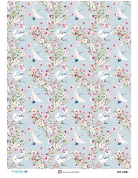 4155 Diamond Pirinç Dekopaj Kağıdı 30x42cm
