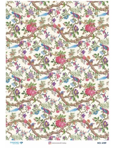 4159 Diamond Pirinç Dekopaj Kağıdı 30x42cm