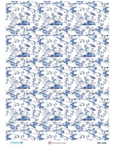 4165 Diamond Pirinç Dekopaj Kağıdı 30x42cm