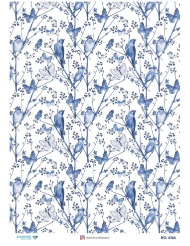 4164 Diamond Pirinç Dekopaj Kağıdı 30x42cm