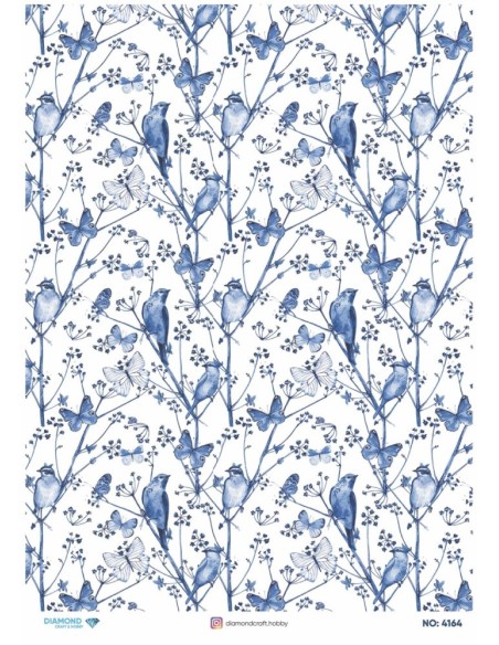 4164 Diamond Pirinç Dekopaj Kağıdı 30x42cm