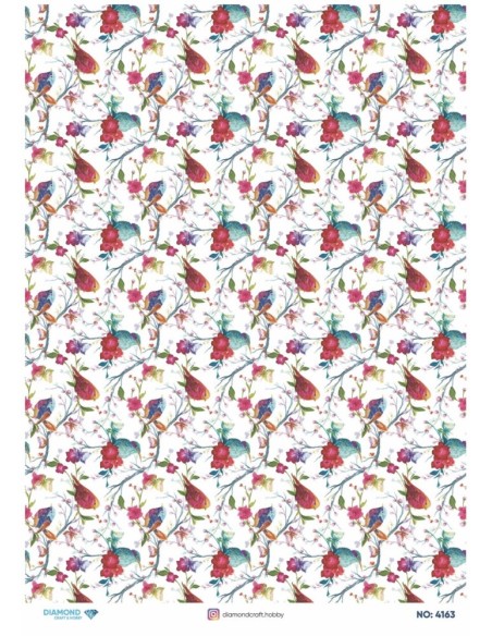4163 Diamond Pirinç Dekopaj Kağıdı 30x42cm