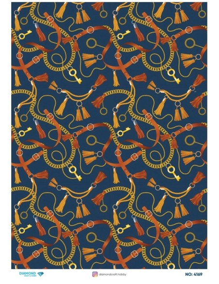 4169 Diamond Pirinç Dekopaj Kağıdı 30x42cm