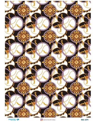 4171 Diamond Pirinç Dekopaj Kağıdı 30x42cm