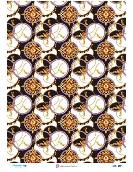 4171 Diamond Pirinç Dekopaj Kağıdı 30x42cm