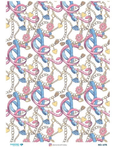 4175 Diamond Pirinç Dekopaj Kağıdı 30x42cm