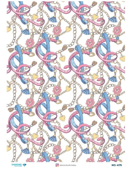 4175 Diamond Pirinç Dekopaj Kağıdı 30x42cm