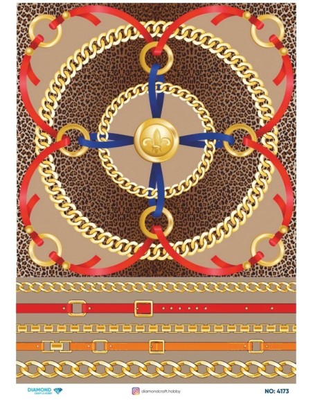 4173 Diamond Pirinç Dekopaj Kağıdı 30x42cm