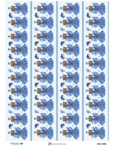 4183 Diamond Pirinç Dekopaj Kağıdı 30x42cm