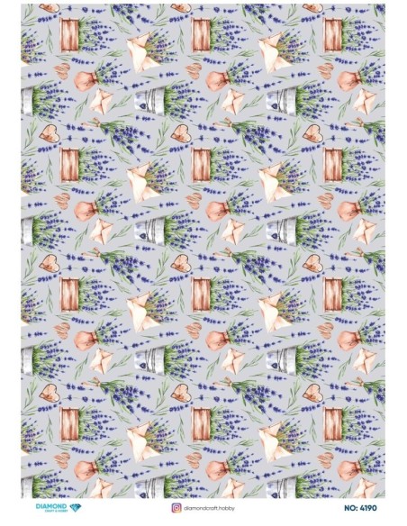 4190 Diamond Pirinç Dekopaj Kağıdı 30x42cm