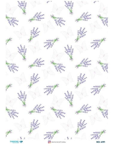 4191 Diamond Pirinç Dekopaj Kağıdı 30x42cm