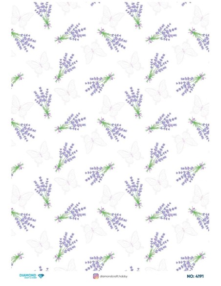 4191 Diamond Pirinç Dekopaj Kağıdı 30x42cm
