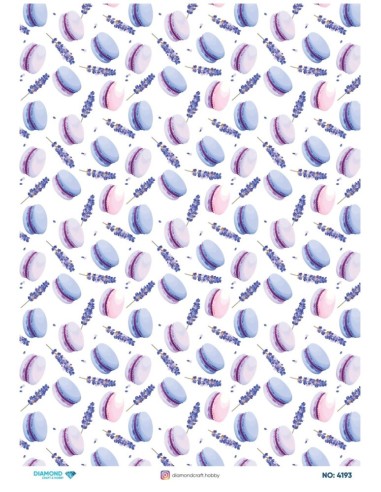4193 Diamond Pirinç Dekopaj Kağıdı 30x42cm
