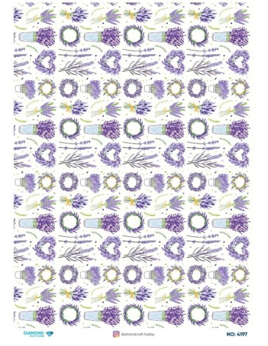 4197 Diamond Pirinç Dekopaj Kağıdı 30x42cm