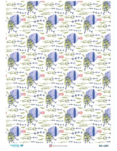 4207 Diamond Pirinç Dekopaj Kağıdı 30x42cm