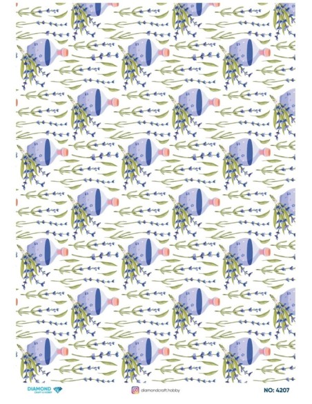 4207 Diamond Pirinç Dekopaj Kağıdı 30x42cm