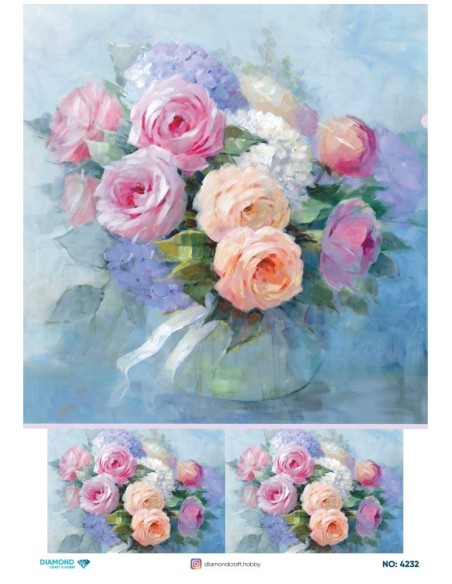 4232 Diamond Pirinç Dekopaj Kağıdı 30x42cm