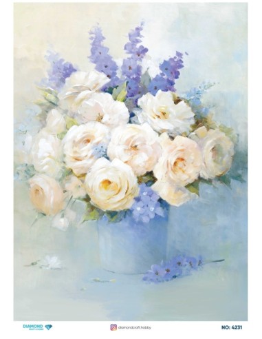 4231 Diamond Pirinç Dekopaj Kağıdı 30x42cm