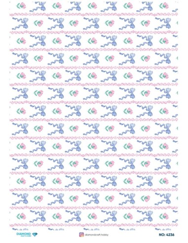 4236 Diamond Pirinç Dekopaj Kağıdı 30x42cm