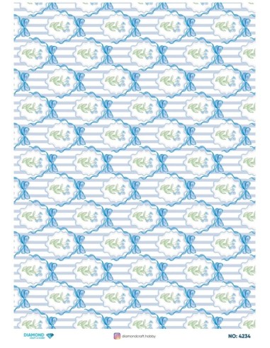 4234 Diamond Pirinç Dekopaj Kağıdı 30x42cm