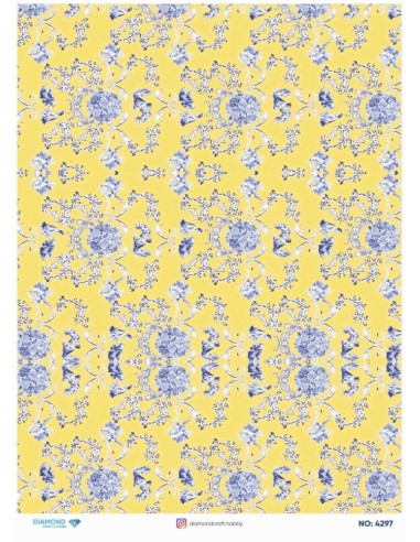 4297 Diamond Pirinç Dekopaj Kağıdı 30x42cm
