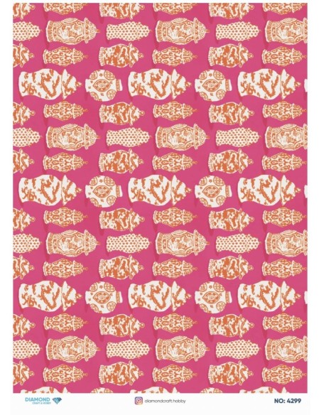 4299 Diamond Pirinç Dekopaj Kağıdı 30x42cm